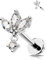 OUFER 16G Dangle Threadless Earring Chirurgenstahl 316L Knorpel Ohrpiercing 8 mm Helix Piercing Klar CZ Conch Piercing Schmuck für Frauen Tragus Piercing