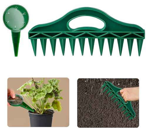 ZITUZY 2er Set Samenspender für Die Aussaat, Garten Handpflanzer Säwerkzeug, Verstellbarer Garten-Handpflanzer, für die Gartenaussaat (Grün)