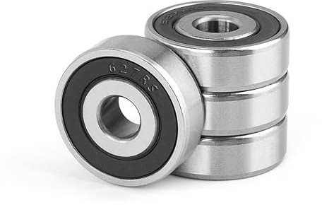 4 Stück 627-2RS Kugellager Miniatur Rillenkugellager, 7x22x7mm Skateboard Radlager mit Gummi Doppelt Abgedichtet, Chromstahl und Vorgeschmiert, für DIY, Inlineskates, Rollschuhe, Tretroller
