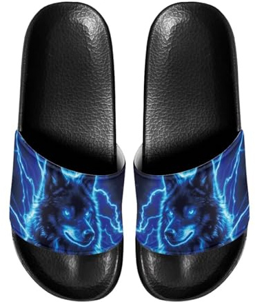 Ocwfudsx Open-Toe Slide Sandals for Mens Non-Slip Slippers, Easy to Clean, Suitable for Bath Beach Walking