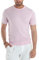 T-Shirt Uomo Girocollo Filo Maglia Sottogiacca Casual Basic Tinta Unita Vari Colori (IT, Testo, L, Regular, Regular, Rosa)