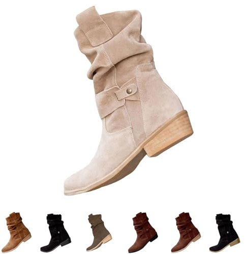 Stivali Equitazione Donna Texani Cowboy Western Scarpe da Punta Camperos Etnici Stivaletti Equitazione Invernali Stivali Texani Donna Estivi 42