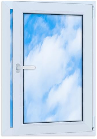 LORAC | Kunststofffenster weiß 700x1000mm, 70x100cm, PCV, DIN Rechts, kippbar & ausstellbar, 2-fach Verglasung, energiesparend – Fenster mit CE-Zertifikat für Keller und Wohnung