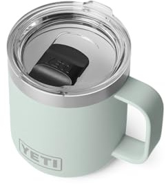 YETI Rambler 10 oz (295 ml) Stackable Mug with Durasip Ceramic Lining, Stainless Steel Vacuum Insulated Coffee Cup with Removable Magslider Lid, Ridgeline