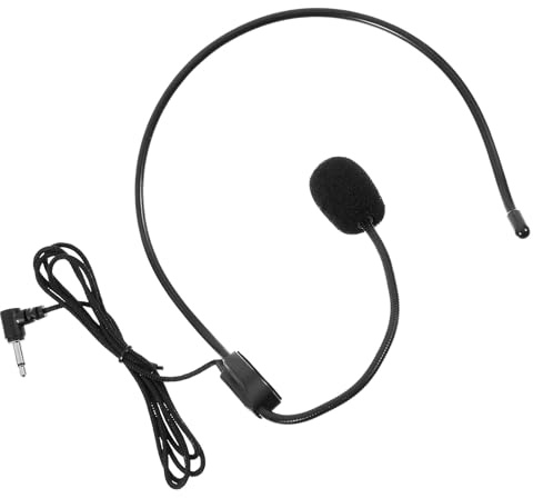 SOLUSTRE Headset Mikrofon mit Drehbarem Kopfbügel und Stabilem Anschluss Geeignet für Lehrer und Reiseleiter zum Vortragen und Sprechen aus Eisen PVC und Schwamm Zufälliger Stil