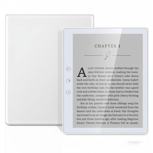PUSOKEI 5,8 Zoll eReader, E Book Reader mit EInk Touchscreen mit 300 PPI Pixeldichte, 32 GB Speicher, 2,4 G WLAN, Augenpflege und Blendschutz, Hörbücher, EReader