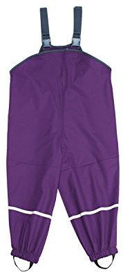 Playshoes Pantaloni Fango, Salopette Antipioggia, Sfoderati, Unisex - Bambini e ragazzi, Viola, 80