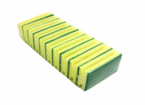 Bentley Sponge Scourer SC.03/10 - Green and Yellow, Pack of 10
