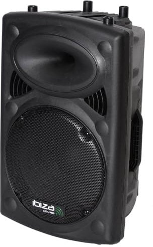 Ibiza - SLK12A-BT - PLUG & PLAY Active Speaker 12/30cm, 700W with Integrated Amplifier - Bluetooth, USB, SD and AUX - Black