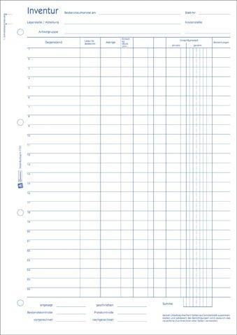 Inventurbuch A4/50BL ZWECKFORM 1101 A4/50Bl INVENTURBUCH A4 50BL 1101