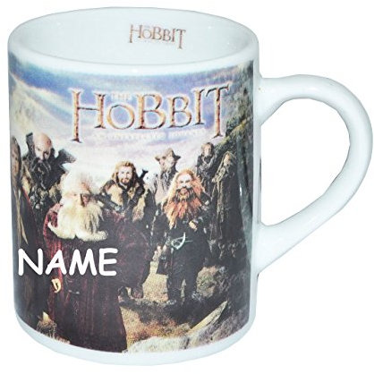 alles-meine.de GmbH Henkeltasse klein - Hobbit - Herr der Ringe - Porzellan/Keramik - incl. Namen - Trinktasse mit Henkel Tasse/Espressotasse Becher Porzellantasse - Espresso..