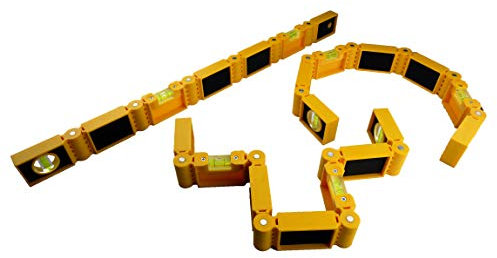 Biegsame Wasserwaage Flexxi Snake®, gelb, Eckwasserwaage, multifunktional, intelligent