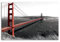 Caro-Art Wandbild Golden Gate Bridge schwarz Weiss rot Eyecatcher auf Leinwand und Keilrahmen. Beste Qualität, handgefertigt in Deutschland! 120x80cm