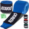 𝐀𝐓𝐀𝐑𝐈𝐎® Boxbandagen mit Transportnetz [3m/4,5m] – Bandagen Boxen mit Daumenschlaufe – Box Bandagen Männer & Frauen halbelastisch zum Boxen, Kickboxen, Muay Thai & MMA (Blau, 4,5m)