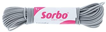 Sorbo Steel Core Clothes Line, 20 metre length washing line, heavy duty core with a flexible costing for non-Slip ease of use, Easy to use with either rotary or traditional washing lines
