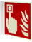Brandmelder Fahnenschild, Hart-PVC langnachleuchtend, 200 x 200 mm gemäß ASR A1.3 / ISO 7010 F005, Brandschutzzeichen Schild, 20 x 20 cm