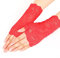 Nanxson Damen Fingerlose Spitzen Handschuhe Braut Spitzen Handschuhe für Hochzeitsfeier Halloween ST0084 (Rot-84, Eine Größe)
