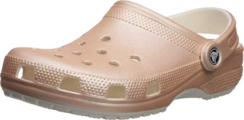 Crocs Unisex Classic Metallic U Clogs, Rose Gold, 5 UK Men 6 UK Women
