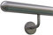 TIBU Handlauf Edelstahl 33,7 mm Geländer 0,3m - 6m, Länge 60 cm, Ende halbrunde Kappe und gewinkelte Halter