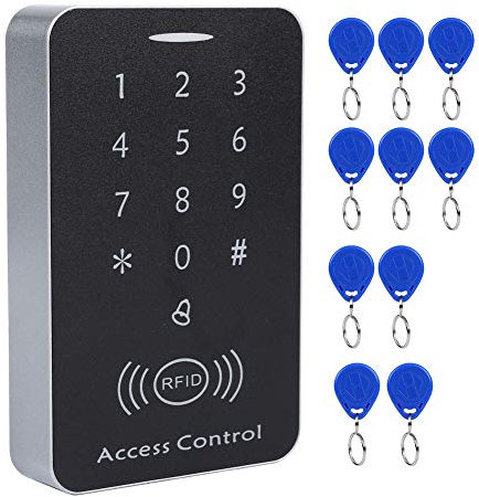 VBESTLIFE Serrure de Porte, RFID de Lecteur de Cartes de contrôle d'accès avec Clavier numérique et avec 10 Cartes pour Maison/Appartement/Bureau etc