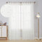 Deconovo Transparente Stores Gardinen mit luxiouser Stickerei, Polyester, creme, 245x140
