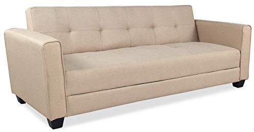 Menzzo Clayton Schlafsofa, Stoff, Beige, 200