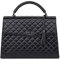 Socha Laptoptasche Damen/Businesstasche Frauen/Notebooktasche mit Tragegurt - Elegant - Extra leichte Synthetik Gesteppt - Audrey Diamond - 13.3 Zoll Schwarz