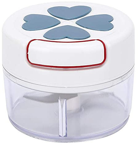 Tritatutto manuale per uso domestico Tritatutto per verdure Tritacarne portatile, Tritacarne, Attrezzo da Ginger Chopper(Blu)