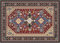 Fußmatte für innen als waschbare Motiv Tür-Matte - 50x70 cm Fußabtreter Perser rot Vintage als rutschfeste Schmutzfangmatte - Moderne Eingangsbereich Sauberlaufmatte für Flur Haustür