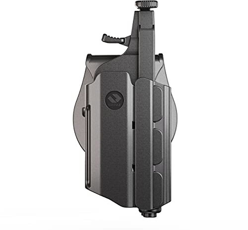 Orpaz T40 Adjustable and Modular G17 Holster Compatible with OWB Glock 17 Holder with Light/Laser/Sight/Optics, Medium, Paddle Attachment - Will Secure Your Handgun with a Tactical Appearance