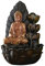 ZEN'LIGHT, Fontaine d'Intérieur Bouddha Hartha, Décoration Zen et Feng Shui, Cadeau Original Bouddha- Eclairage Led Multicolore, Pompe Silencieuse, L 27 x l 27 x H 40 cm