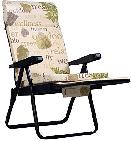 TECNOCUCI Matratze für Liegestuhl mit abnehmbarem Rollwagen, ideal als Kissen für Garten und Außenbereich, in verschiedenen Farben erhältlich, hergestellt in Italien