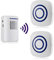 Détecteur de Mouvement Alarme, HommyFine Sirène Détecteurs de Mouvement Infrarouge-Sensor Alarme sans Fil PIR Set Détecteur de Mouvement