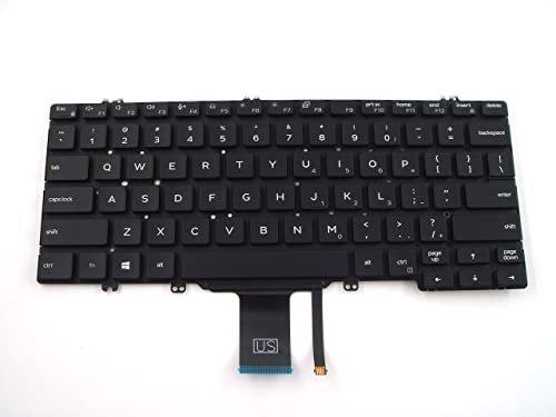 Bayjebu Parts for Dell Latitude 3300 5200 5310 5300 7200 7300 Keyboard US Backlit Point 02TR2K