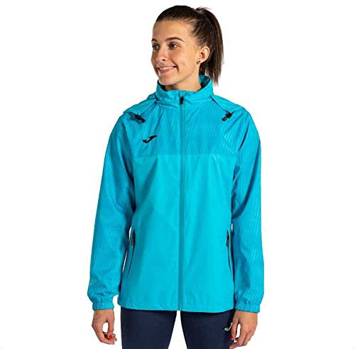 Joma Montreal Veste de Pluie pour Femme, Turquoise Fluo