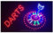 LED Schild Leuchtschild GEÖFFNET OPEN Dönner Kebab Bar und viel mehr Reklame LEUCHTREKLAME Werbung versch.stylen (Darts)