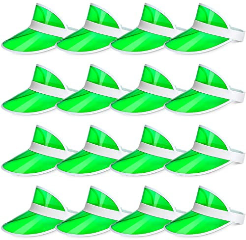 Tarpop Green Poker Visiere für Casino, Bingo, Casino, Händler, transparenter Kunststoff, Sonnen-Golf-Hüte für Damen und Herren