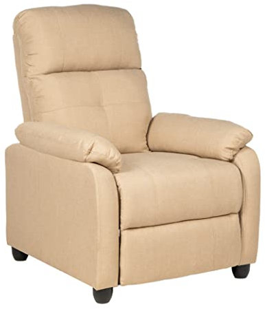 Gremium Enrico Coveri Poltrona Relax XXL Reclinabile a Letto Con Seduta Ergonomica In Tessuto, Schienale Regolabile e Doppio Cuscino Imbottito Per Arredo Salotto, Soggiorno e Ufficio