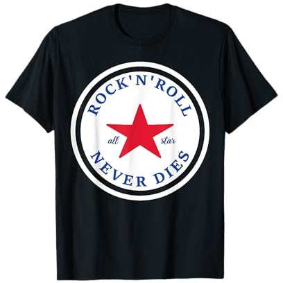Rock N Roll Never Dies Rock and Roll all Star Musik T-Shirt