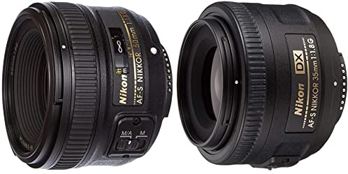 Nikon Lens 50 mm/F 1.8 MF Lenses & AF-S DX NIKKOR 35mm f/1.8G Lens with Auto Focus for DSLR Cameras