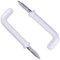 Large White PVC Dresser Hooks 32mm Plastic Coating Shouldered Dresser Hooks Cup Hook L Shape Cup Hangers L Screw Hooks for Hanging Party Celebration Light Strings 10 Pack.