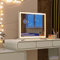 BEAUTME Hollywood Vanity Mirror with Lights, Intelligent Touch Control 3 Light Modes, 10x Magnifying Glass, Tabletop or Wall Mounted Mirror for Dressing Room & Bedroom, White, 70 x 56.2 cm