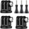 GEPULY 6PCS 1/4'' Mini Tripod Mount Adapter, 1/4-20 Thumbscrew for GoPro Hero 13/12/11/10/9/8/7/6/5/4/3 DJI OSMO Action AKASO Insta360 for Tripod Selfie Stick Monopod and DSLR Camera Flash