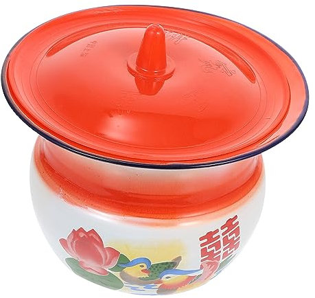 Yardwe 2st Emaille Spucknäpfe Hochzeitsdeko Bettpfanne Für Kinder Zu Hause Urinal Spucknapf Strapazierfähige Urinalwanne Spucknapf Töpfchen Ältere Erwachsener Urineimer Eisen