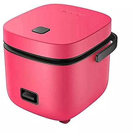 fUfIzU Mini Olla Arrocera Eléctrica, Electrodomésticos De Cocina para El Hogar, Vaporizador De Alimentos con Calefacción De 2 Capas, Olla para Cocinar Comida Multifunción,Rosado