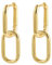 ALEXCRAFT Boucles d'oreilles Femme Or Argent 925 Boucles d'oreilles Design Rectangulaire Boucles d'oreilles Pendantes Femme Or Bijoux