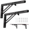 250 mm Equerre Pliable, 2 Pièces Équerre Pliante Support Etagere Pliabl en Métal Pour étagères Charge Lourds Tablette Murale Rabattable pour Garage Cuisine Chambre