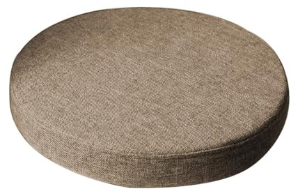 Rr tianshi Dickes Stuhlkissen, rutschfeste Gartenstuhl-Sitzkissen, rundes Stuhlkissen, Sitzmatte für Büro, Zuhause, Barhocker, 40 x 40 x 3 cm, Braun