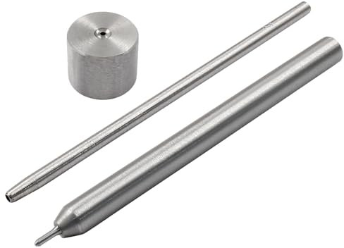 Litoexpe Ösenlochstanzer, 2 mm, Ösen-Setter, Hohlstanzer (inkl. Basis und Ram) für Lederhandwerk, Kleidung, Handtasche, Stoff, Vorhang, DIY