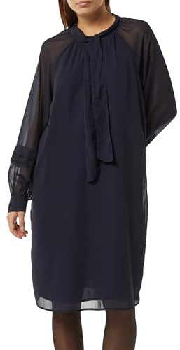Comma Chiffonkleid mit transparenten Ärmeln